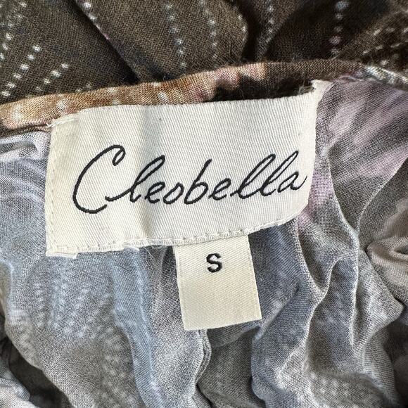 Cleobella Women's Kate Adjustable Strap Boho Print Fringe Mini Dress Size S - Picture 3 of 7